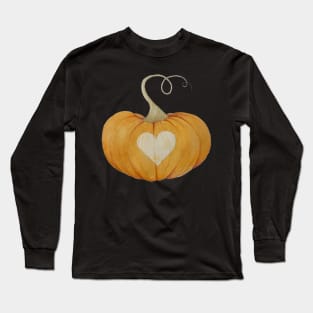 Pumpkin with a Heart Long Sleeve T-Shirt